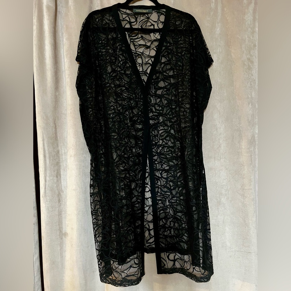 Marina Rinaldi Black Lace coverup